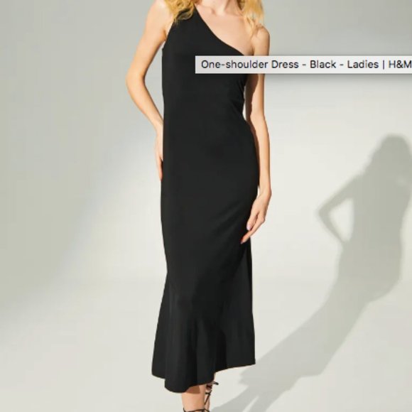 Black H&M One Shoulder Dress - Picture 2 of 7
